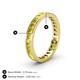 5 - Rebica 3.00 mm Princess Cut Yellow Sapphire Eternity Band 