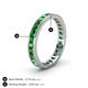 5 - Rebica 3.00 mm Princess Cut Green Garnet Eternity Band 