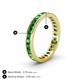 5 - Rebica 3.00 mm Princess Cut Green Garnet Eternity Band 