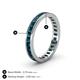 5 - Rebica 3.00 mm Princess Cut Blue Diamond Eternity Band 