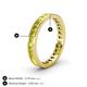 5 - Rebica 3.00 mm Princess Cut Yellow Diamond Eternity Band 