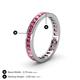 5 - Rebica 3.00 mm Princess Cut Pink Tourmaline Eternity Band 
