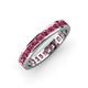 4 - Rebica 3.00 mm Princess Cut Pink Tourmaline Eternity Band 
