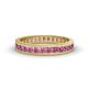 1 - Rebica 3.00 mm Princess Cut Pink Tourmaline Eternity Band 