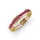 4 - Rebica 3.00 mm Princess Cut Pink Tourmaline Eternity Band 