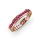4 - Rebica 3.00 mm Princess Cut Pink Tourmaline Eternity Band 