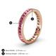 5 - Rebica 3.00 mm Princess Cut Pink Tourmaline Eternity Band 