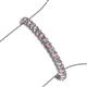 3 - Tiara 3.80 mm Pink Tourmaline and Lab Grown Diamond Eternity Tennis Bracelet 
