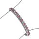 3 - Tiara 3.80 mm Rhodolite Garnet and Lab Grown Diamond Eternity Tennis Bracelet 