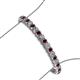3 - Tiara 3.50 mm Red Garnet and Lab Grown Diamond Eternity Tennis Bracelet 