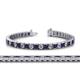 1 - Abril 3.80 mm Round Blue Sapphire and Diamond Eternity Tennis Bracelet 