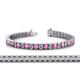 1 - Abril 3.80 mm Round Pink Sapphire and Diamond Eternity Tennis Bracelet 