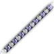 2 - Abril 3.80 mm Round Tanzanite and Diamond Eternity Tennis Bracelet 