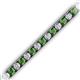 2 - Abril 3.80 mm Round Green Garnet and Diamond Eternity Tennis Bracelet 