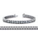 1 - Abril 3.80 mm Round Aquamarine and Diamond Eternity Tennis Bracelet 