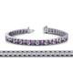 1 - Abril 3.80 mm Round Amethyst and Diamond Eternity Tennis Bracelet 