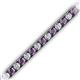 2 - Abril 3.80 mm Round Amethyst and Diamond Eternity Tennis Bracelet 
