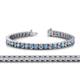 1 - Abril 3.80 mm Round Blue Topaz and Diamond Eternity Tennis Bracelet 
