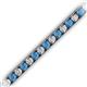 2 - Abril 3.80 mm Round Blue Topaz and Diamond Eternity Tennis Bracelet 