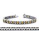 1 - Abril 3.80 mm Round Citrine and Diamond Eternity Tennis Bracelet 