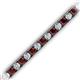 2 - Abril 3.80 mm Round Red Garnet and Diamond Eternity Tennis Bracelet 