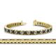 1 - Abril 3.80 mm Round Black and White Diamond Eternity Tennis Bracelet 