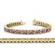 1 - Abril 3.80 mm Round Rhodolite Garnet and Diamond Eternity Tennis Bracelet 