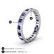 5 - Rebica 3.00 mm Princess Cut Blue Sapphire and Diamond Eternity Band 