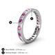 5 - Rebica 3.00 mm Princess Cut Pink Sapphire and Diamond Eternity Band 