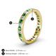5 - Rebica 3.00 mm Princess Cut Green Garnet and Diamond Eternity Band 