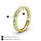 5 - Rebica 3.00 mm Princess Cut Peridot and Diamond Eternity Band 
