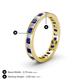 5 - Rebica 3.00 mm Princess Cut Blue Sapphire and Diamond Eternity Band 