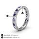 5 - Rebica 3.00 mm Princess Cut Iolite and Diamond Eternity Band 
