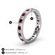 5 - Rebica 3.00 mm Princess Cut Red Garnet and Diamond Eternity Band 