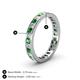 5 - Rebica 3.00 mm Princess Cut Green Garnet and Diamond Eternity Band 