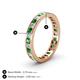 5 - Rebica 3.00 mm Princess Cut Green Garnet and Diamond Eternity Band 