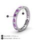 5 - Rebica 3.00 mm Princess Cut Amethyst and Diamond Eternity Band 