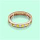 3 - Rebica 3.00 mm Princess Cut Yellow and White Diamond Eternity Band 