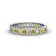 1 - Rebica 3.00 mm Princess Cut Yellow and White Diamond Eternity Band 