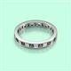 3 - Rebica 3.00 mm Princess Cut Diamond and Lab Created Alexandrite Eternity Band 