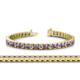 1 - Abril 3.80 mm Round Amethyst and Lab Grown Diamond Eternity Tennis Bracelet 