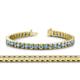 1 - Abril 3.80 mm Round Blue Topaz and Lab Grown Diamond Eternity Tennis Bracelet 
