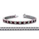 1 - Abril 3.80 mm Round Red Garnet and Lab Grown Diamond Eternity Tennis Bracelet 