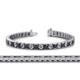1 - Abril 3.80 mm Round Black Diamond and White Lab Grown Diamond Eternity Tennis Bracelet 