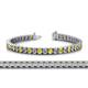 1 - Abril 3.80 mm Round Yellow Sapphire and Lab Grown Diamond Eternity Tennis Bracelet 