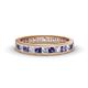 1 - Rebica 3.00 mm Princess Cut Iolite and Lab Grown Diamond Eternity Band 