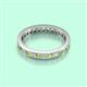 3 - Rebica 3.00 mm Princess Cut Peridot and Lab Grown Diamond Eternity Band 