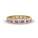 1 - Rebica 3.00 mm Princess Cut Amethyst and Lab Grown Diamond Eternity Band 