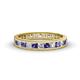 1 - Rebica 3.00 mm Princess Cut Iolite and Lab Grown Diamond Eternity Band 