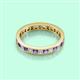 3 - Rebica 3.00 mm Princess Cut Iolite and Lab Grown Diamond Eternity Band 